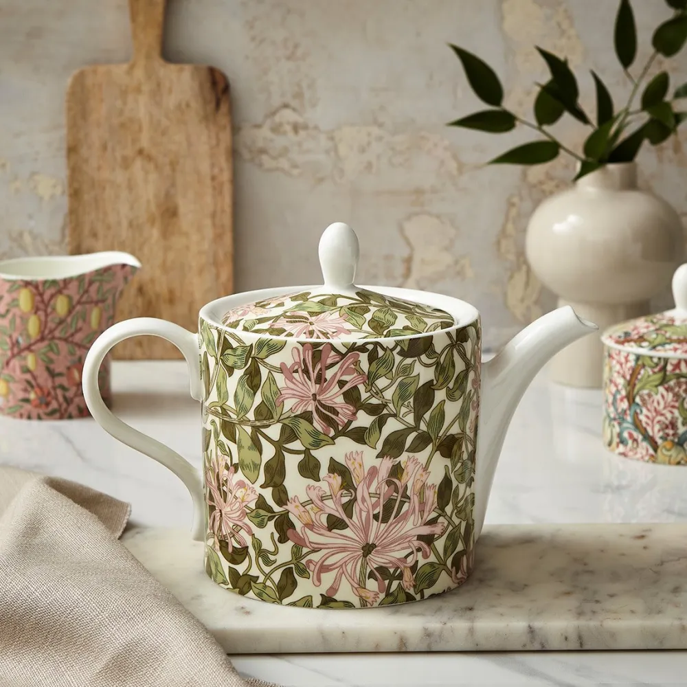 Spode Morris & Co. Honeysuckle Teapot- Teapots