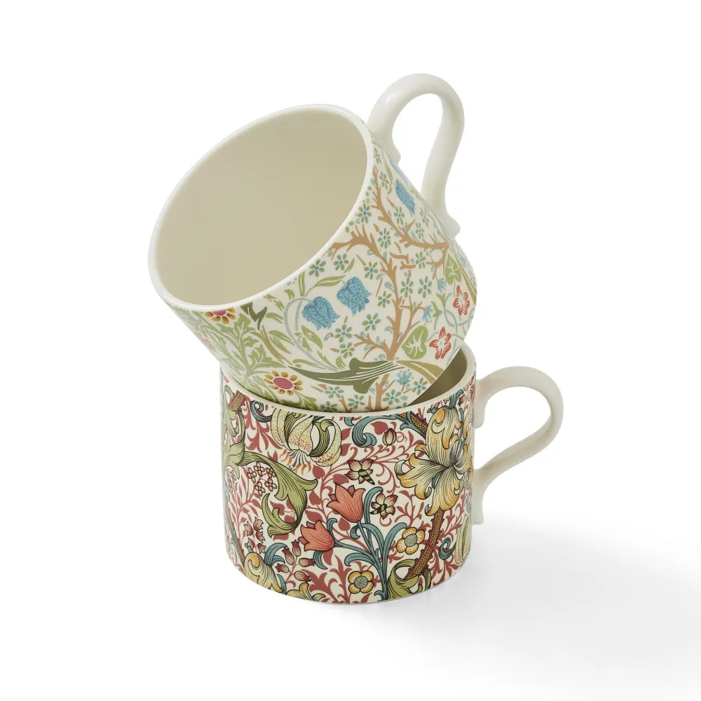 Spode Morris & Co. Set of 2 Mugs (Blackthorn and Golden Lily)- Assorted Mugs