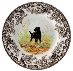 Spode Woodland Salad Plate (Black Labrador Retriever)- Tea Plates