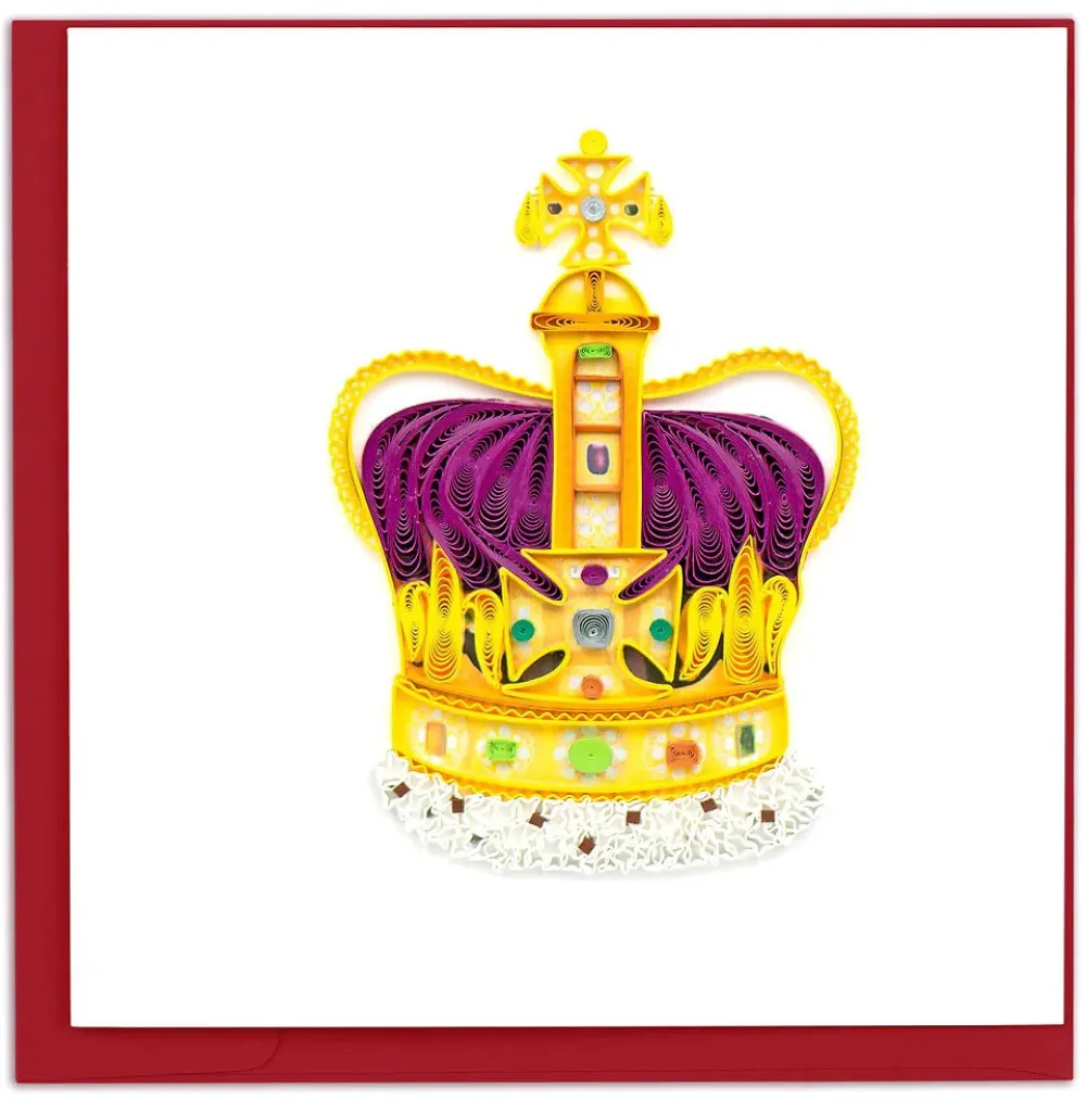 St. Edward's Crown Quilled Greeting Card- Greeting Cards