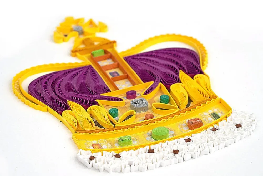 St. Edward's Crown Quilled Greeting Card- Greeting Cards