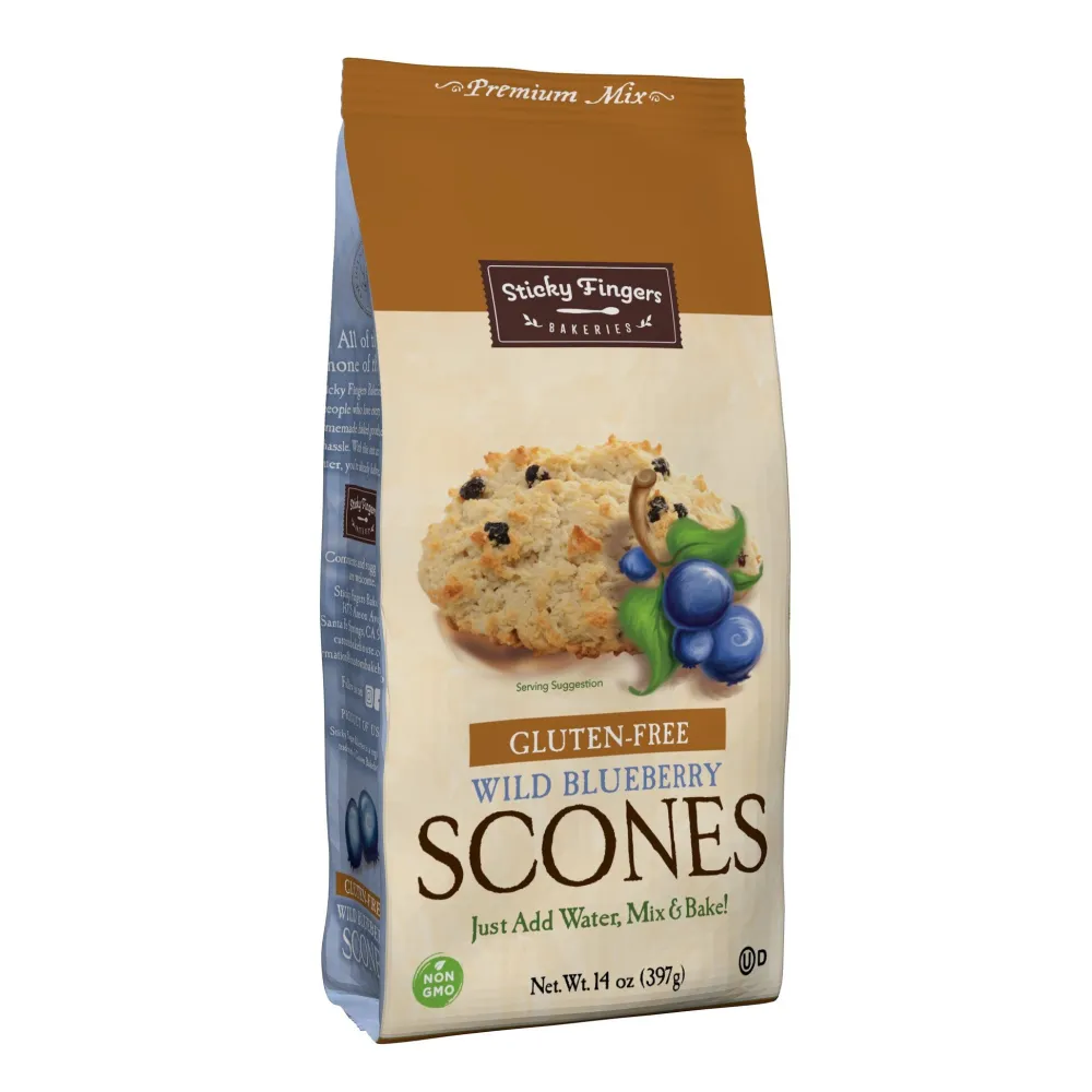 Sticky Fingers Gluten Free Wild Blueberry Scone Mix- Desserts & Baking