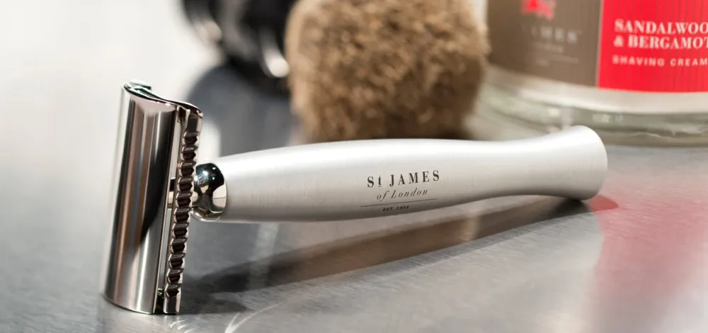 St. James of London Cheeky B'stard Brushed Metal Safety Razor- Razors