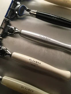 St. James of London Cheeky B'stard Brushed Metal Mach 3 Razor- Razors