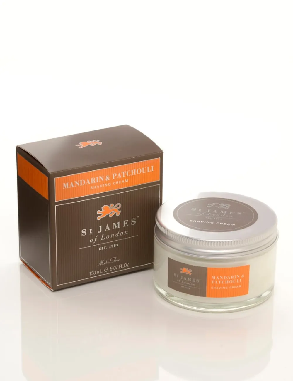 St. James of London Mandarin & Patchouli Shave Cream Jar- Shaving Soaps & Cream
