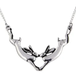 St Justin Kissing Hares Necklace- Necklaces & Pendants