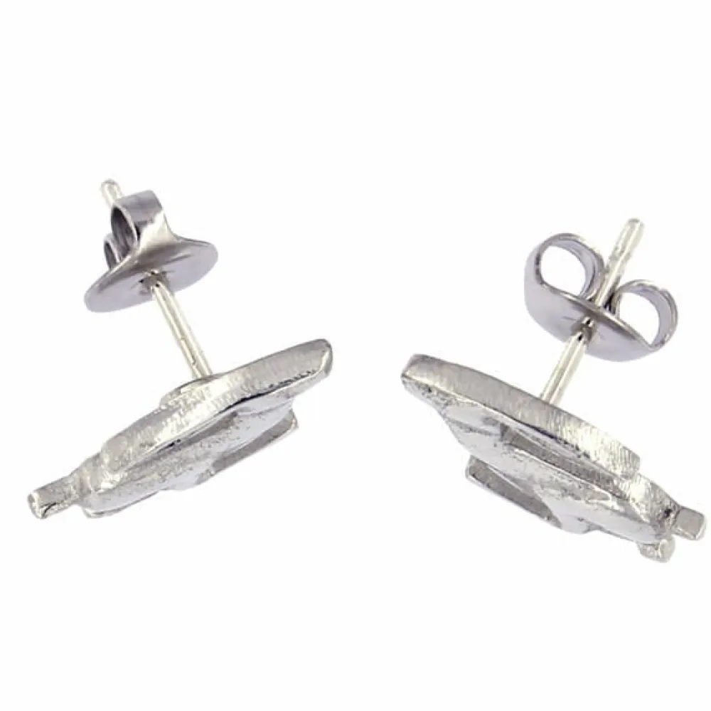St Justin Running Hare Stud Earrings- Earrings|Pewter Gifts & Jewelry