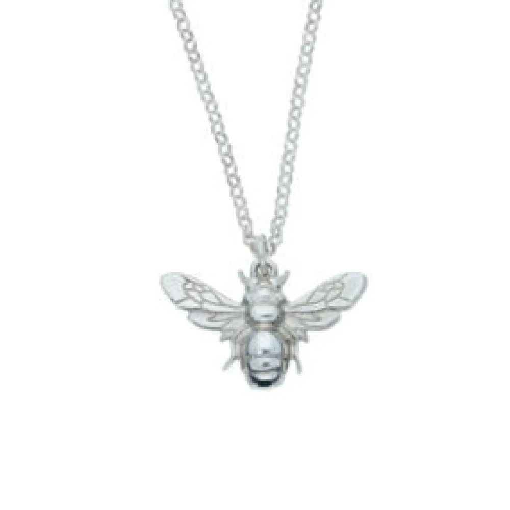 St Justin Silver Bee Pendant Necklace- Necklaces & Pendants