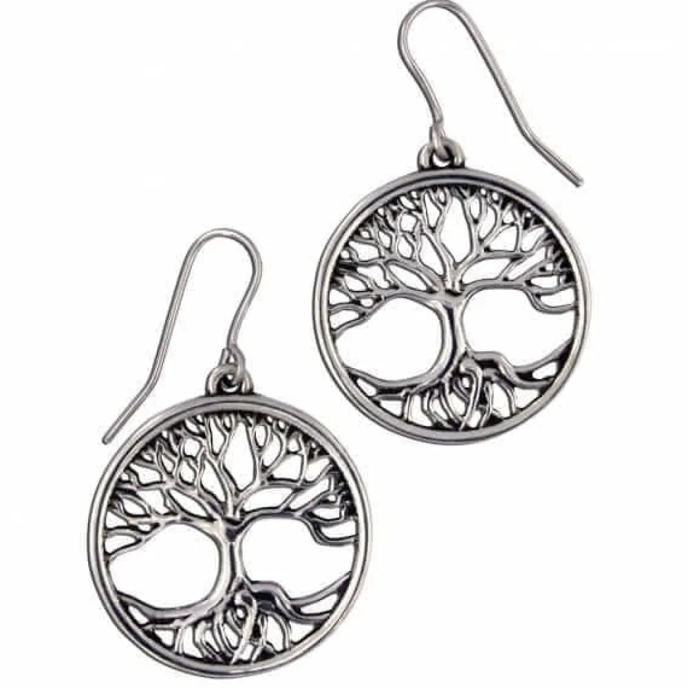 St Justin St. Justin Tree of Life Small Drop Earrings- Earrings|Pewter Gifts & Jewelry