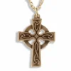 St Justin St. Petroc Cross Bronze Pendant Necklace- Necklaces & Pendants