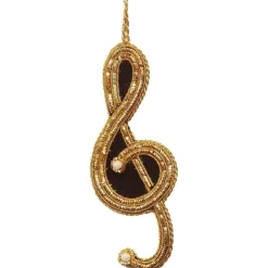 St. Nicolas Black & Gold Treble Clef Ornament- St. Nicolas Ornaments