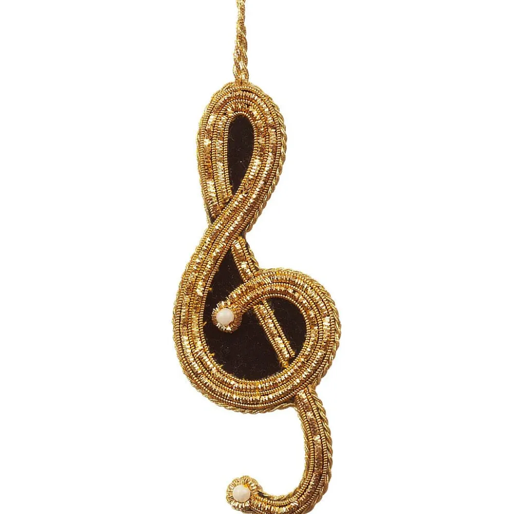 St. Nicolas Black & Gold Treble Clef Ornament- St. Nicolas Ornaments