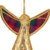 St. Nicolas Large Tartan Angel Ornament- St. Nicolas Ornaments