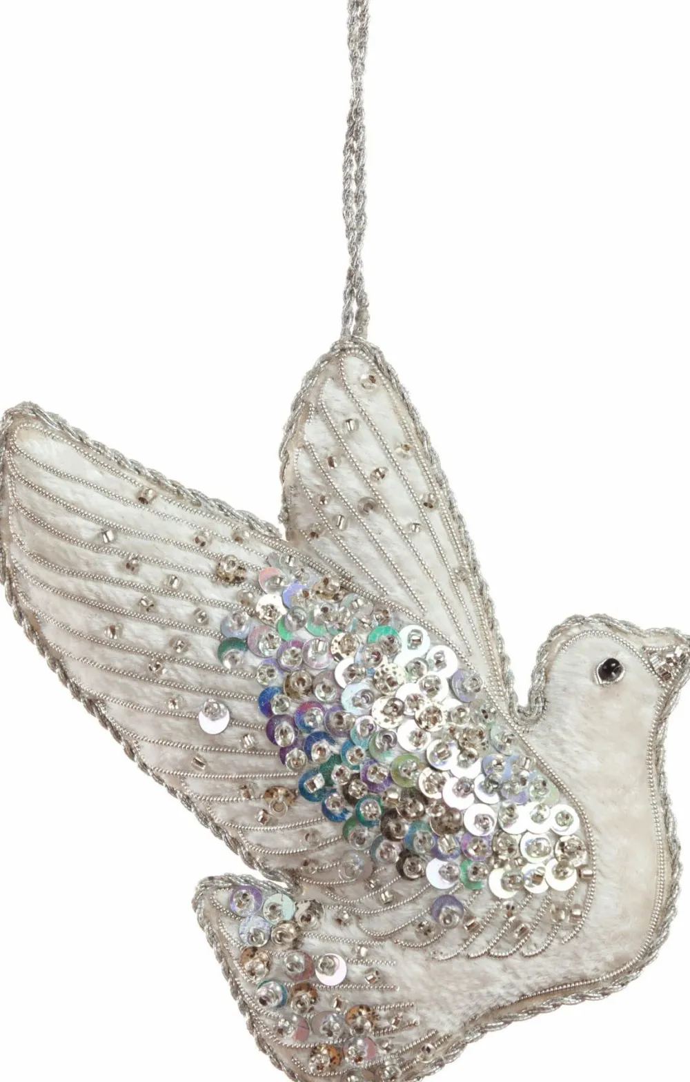 St. Nicolas Silver Jewel Dove Ornament- St. Nicolas Ornaments