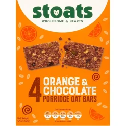 Stoats Orange & Chocolate Porridge Oat Bars- Cereal & Oatmeal