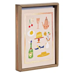 Sunday Brunch Foil Notecard Box- Boxed Cards