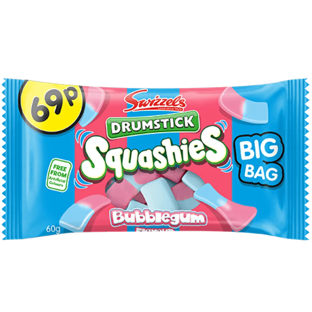 Swizzels Bubblegum Squashies 60g- Sweets