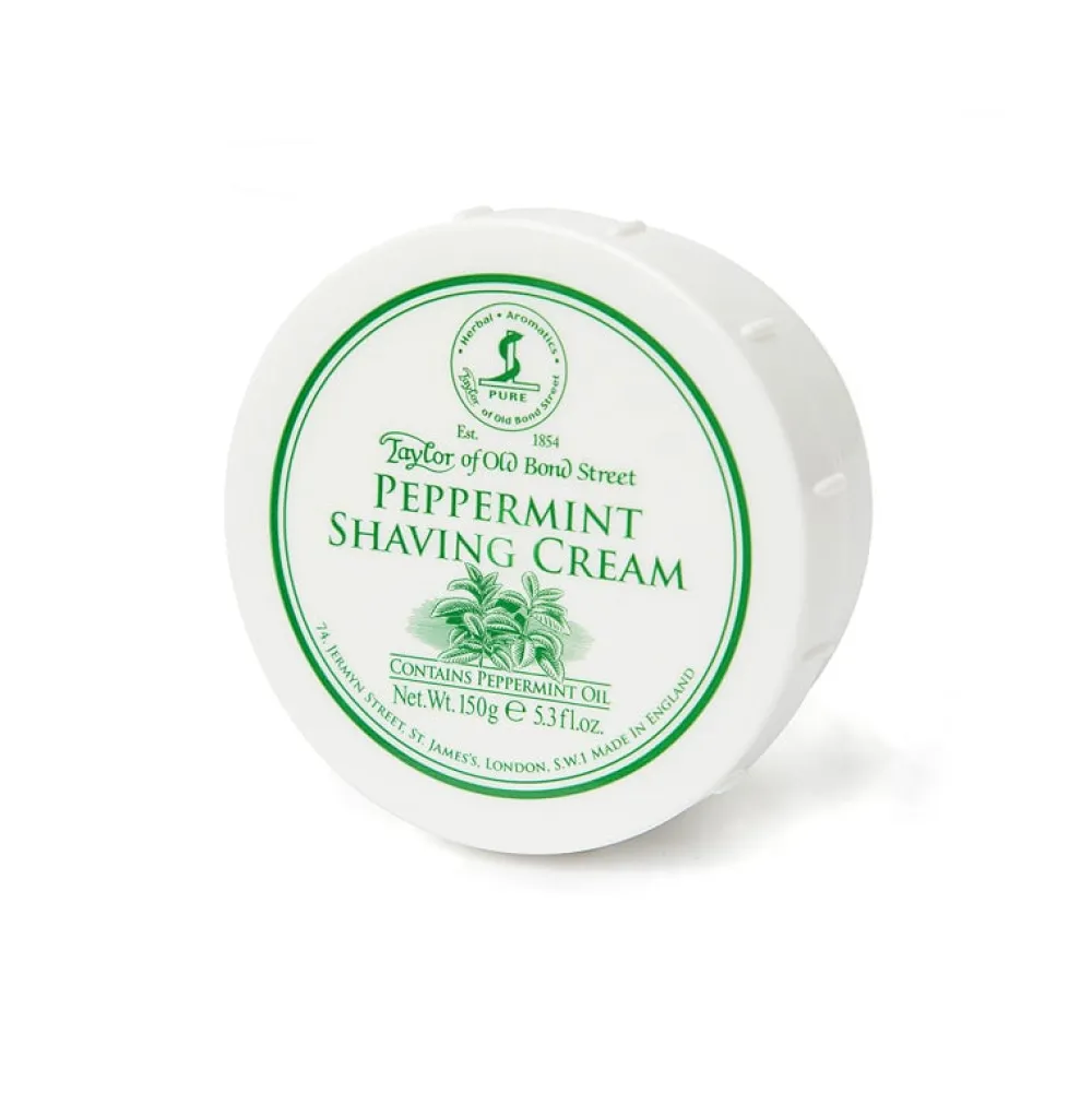 Taylor of Old Bond Street Peppermint Shaving Cream 150g- Shaving Soaps & Cream