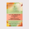 Taylors of Harrogate White Hibiscus & Peach Green 20s- Taylors Of Harrogate