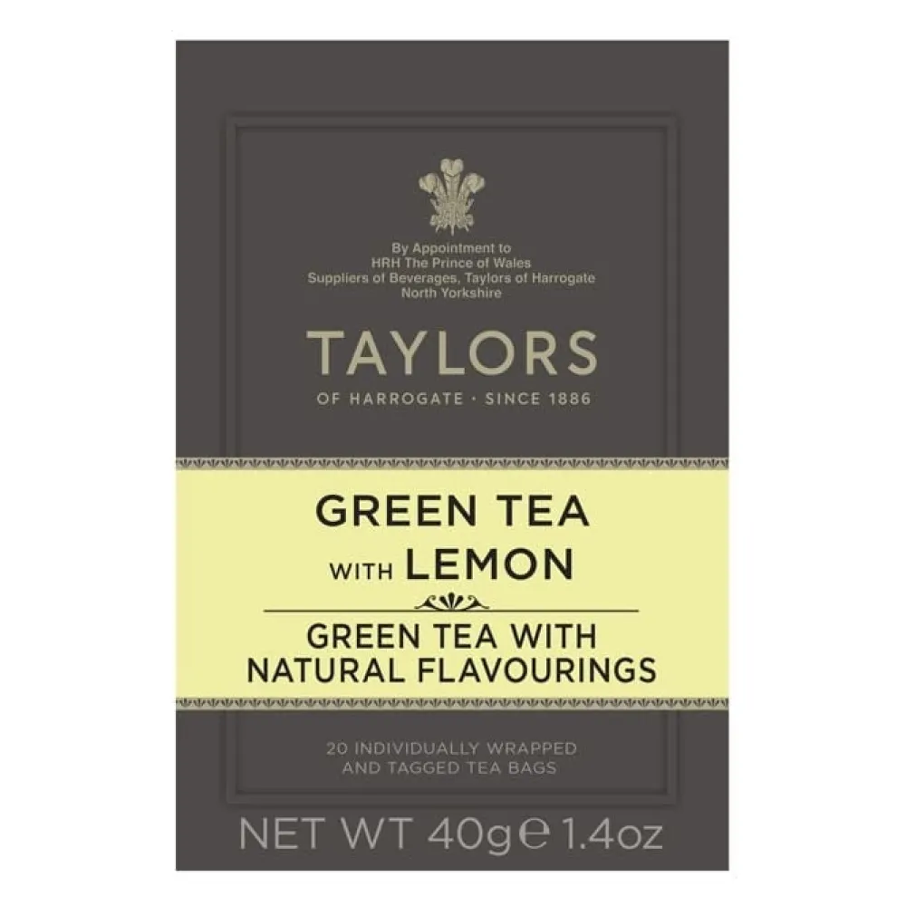 Taylors of Harrogate Taylors Green Tea with Lemon 20s- Taylors Of Harrogate