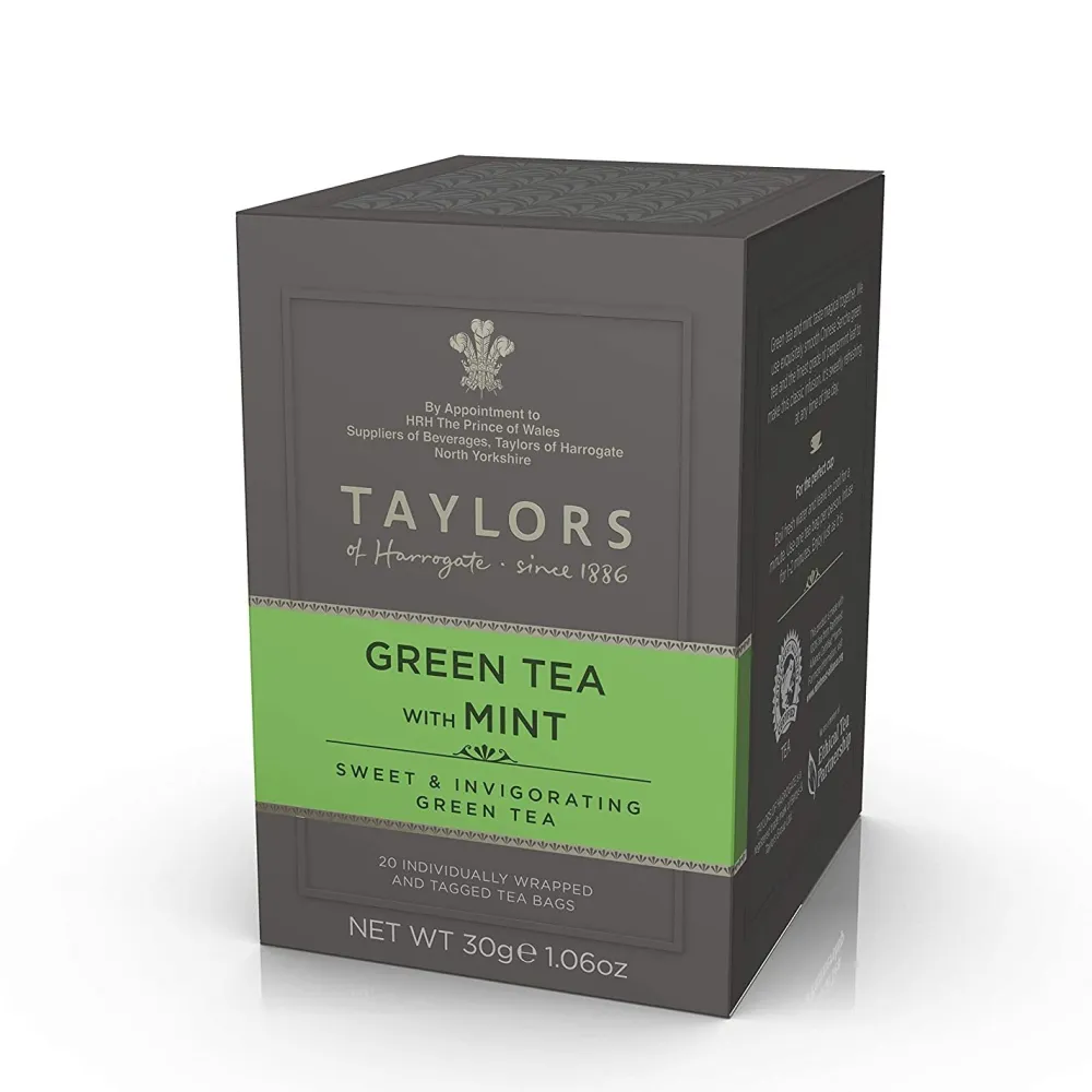 Taylors of Harrogate Taylors Green Tea with Mint 20s- Taylors Of Harrogate