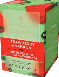Taylors of Harrogate Taylors Strawberry & Vanilla Green 20s- Taylors Of Harrogate