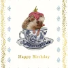 Teacup Hedgehog Birthday Card- Greeting Cards