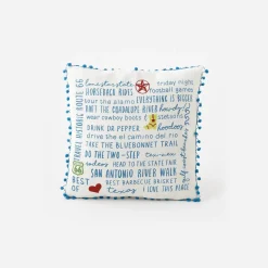Texas in Bloom Pillow- Throws & Pillows