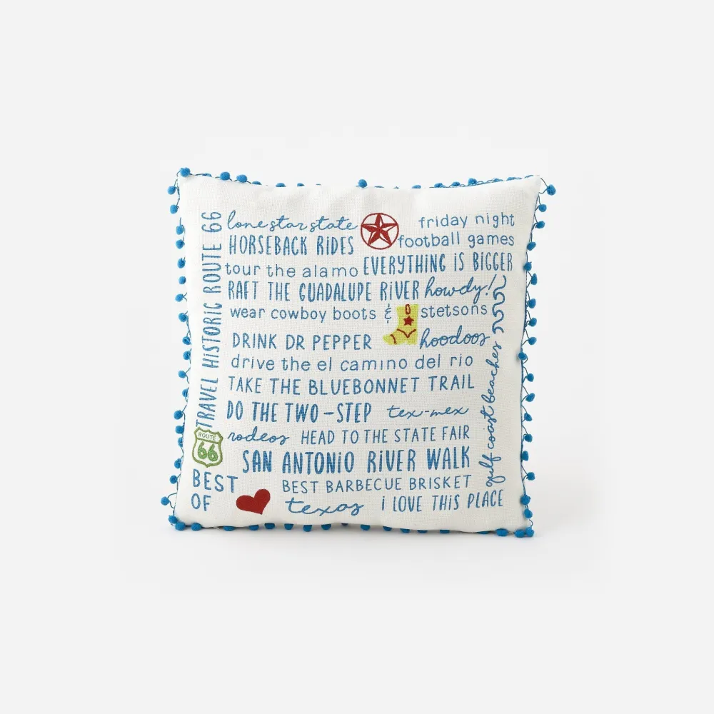 Texas in Bloom Pillow- Throws & Pillows