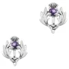 Thistle Earrings with Amethyst- Earrings