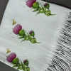 Thistles Grey Cashmere Blend Scarf- Scarves & Wraps
