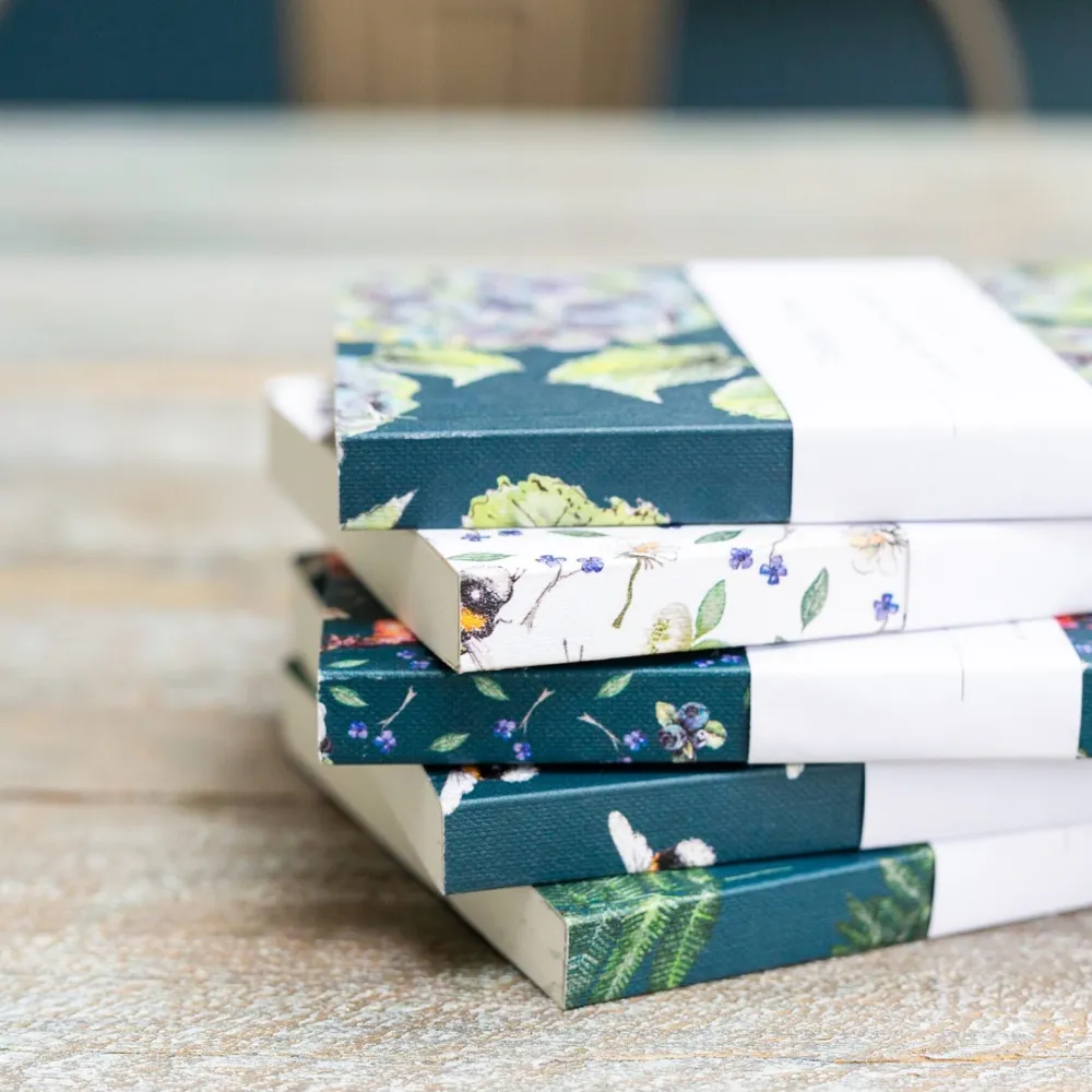 Toasted Crumpet Hydrangea Noir A6 Lined Pocket Notebook- Journals & Other Stationery