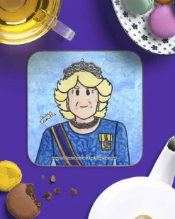 To Home From London Queen Camilla Magnetic Coaster- Souvenirs