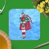 To Home From London Scotland Bagpiper Magnetic Coaster- Souvenirs