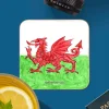 To Home From London Wales Flag Magnetic Coaster- Souvenirs