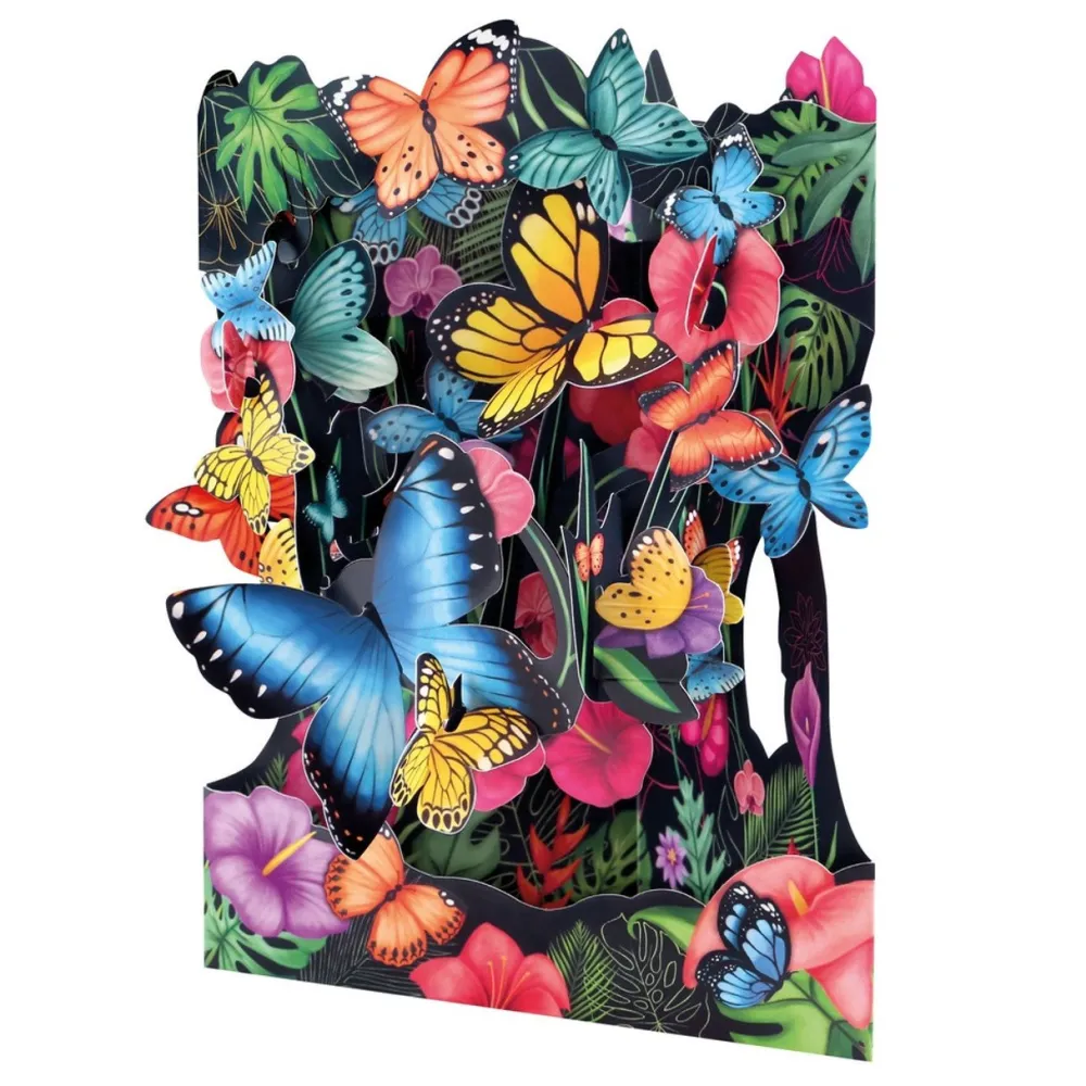 Tropical Butterflies Swing Card SSC222- Greeting Cards