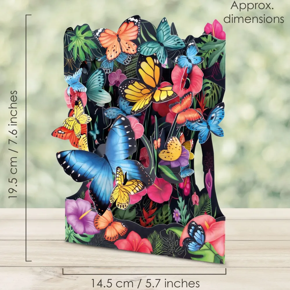 Tropical Butterflies Swing Card SSC222- Greeting Cards