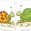 Turtles in Love Tri-fold Greeting Card- Greeting Cards