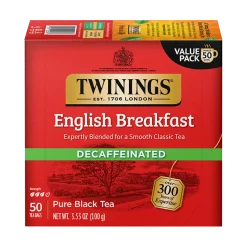 Twinings Decaf English Breakfast 50s- Twinings