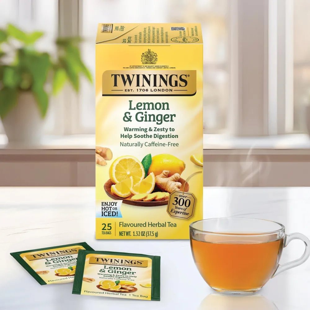 Twinings Lemon & Ginger Herbal 25s- Twinings
