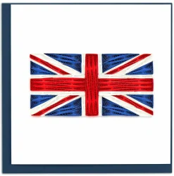 Union Jack Flag Quilled Greeting Card- Greeting Cards