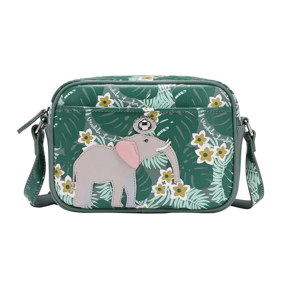 Vendula London Animal Park Elephant Motif Large Camera Bag- Vendula London
