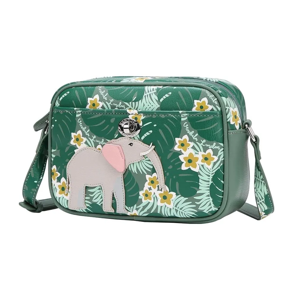 Vendula London Animal Park Elephant Motif Large Camera Bag- Vendula London