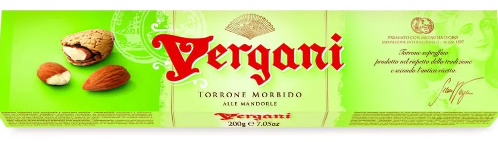 Vergani Soft Nougat with Almonds Bar- Sweets