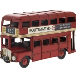Vintage Transport Small Double Decker Bus Model- Souvenirs|Home Accents