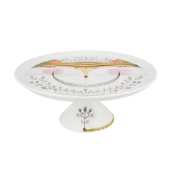 Vista Alegre Tea with Alice Large Footed Cake Plate- Serving Plates