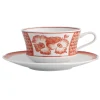 Vista Alegre x Oscar de la Renta Coralina Teacup & Saucer- Teacups & Saucers