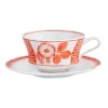 Vista Alegre x Oscar de la Renta Coralina Breakfast Cup & Saucer- Teacups & Saucers