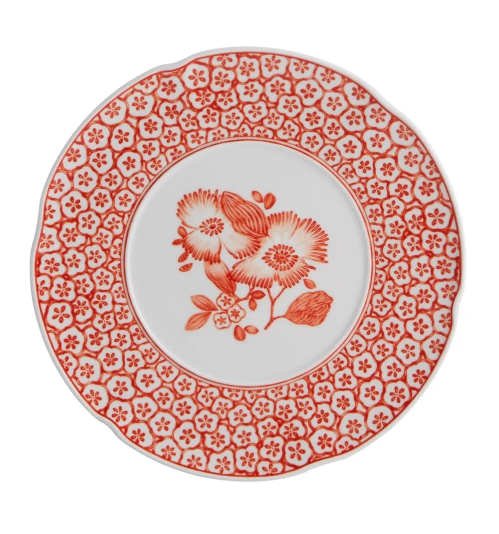 Vista Alegre x Oscar de la Renta Coralina Dessert Plate- Tea Plates