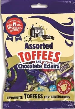 Walker's Nonsuch Assorted Toffees & Chocolate Eclairs Bag- Sweets